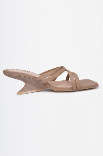 Beige Curve Sandals, Beige, image 1